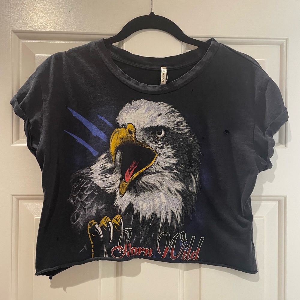 Emma & Sam vintage eagle crop top